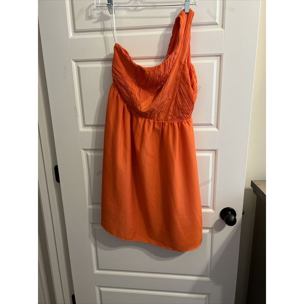 MISS‎ ME "M M COUTURE" Orange Strapless Dress Size Small